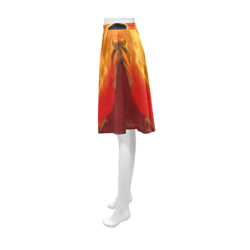 Buddha with light effect Athena Women's Short Skirt (Model D15)