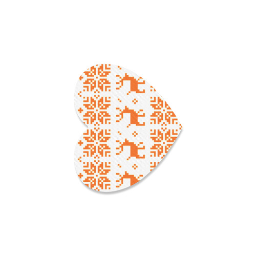 New in atelier! Mouse pads with nordic folk motives. Orange and white. Shop latest designers fashion Heart Coaster