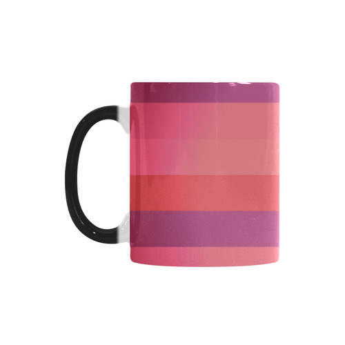 Luxury design. Vintage look. Elegant mug with artistic stripes. Purple, red sweet tones 2016 Custom Morphing Mug