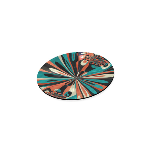 Teal & Orange Splash Round Coaster