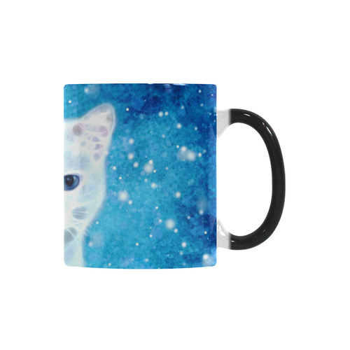 Abstract cute white cat Custom Morphing Mug