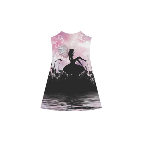 Pink Fairy Silhouette with bubbles Alcestis Slip Dress (Model D05)