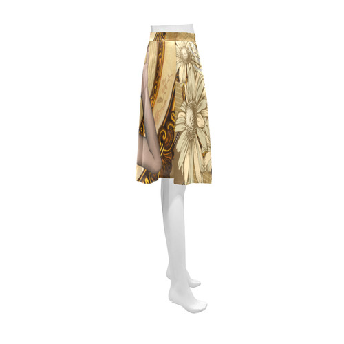 Beautiful fairy and flowers Athena Women's Short Skirt (Model D15)