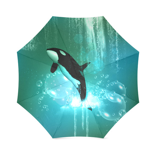 Orca with bubbles Foldable Umbrella (Model U01)