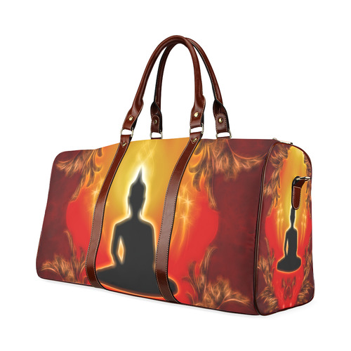 Buddha with light effect Waterproof Travel Bag/Large (Model 1639)