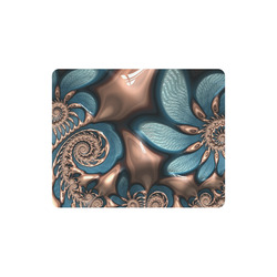 Blue & Brown Spirals Fractal Rectangle Mousepad