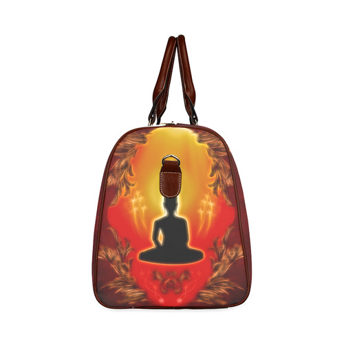 Buddha with light effect Waterproof Travel Bag/Large (Model 1639)