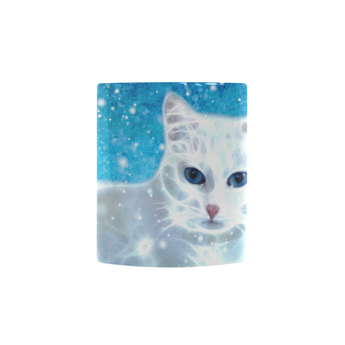 Abstract cute white cat Custom Morphing Mug