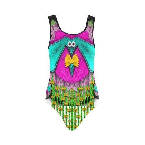 Love me give me a home Vest One Piece Swimsuit (Model S04)