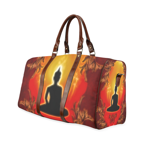 Buddha with light effect Waterproof Travel Bag/Large (Model 1639)