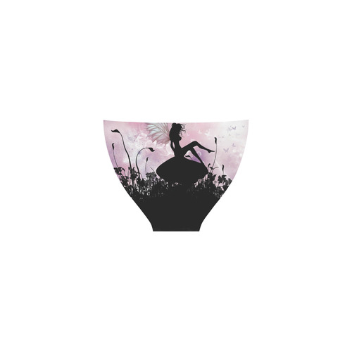 Pink Fairy Silhouette with bubbles Custom Bikini Swimsuit (Model S01)