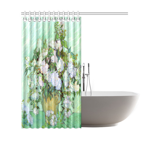 Roses Vincent Van Gogh Floral Fine Art Shower Curtain 69"x70"