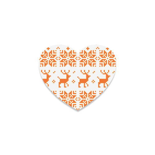 New in atelier! Mouse pads with nordic folk motives. Orange and white. Shop latest designers fashion Heart Coaster