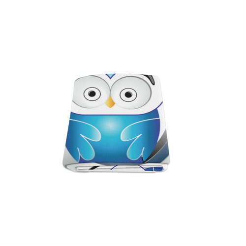 Cute Blue Owl Blanket 40"x50"