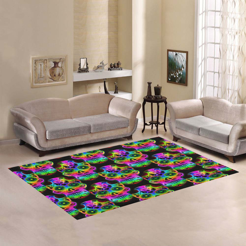 Skull20160605 Area Rug7'x5'