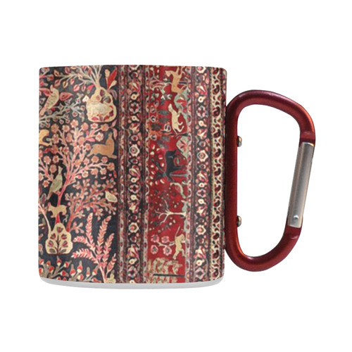 Vintage Persian Nature Animals Floral Rug Classic Insulated Mug(10.3OZ)