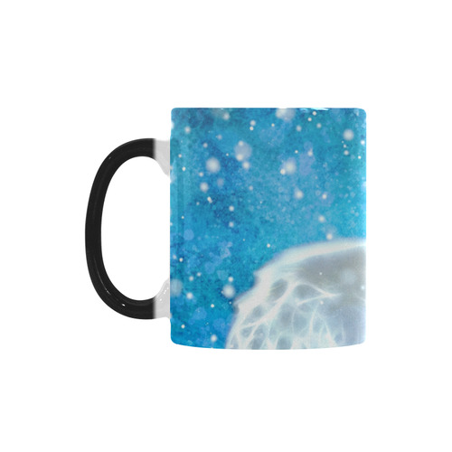 Abstract cute white cat Custom Morphing Mug