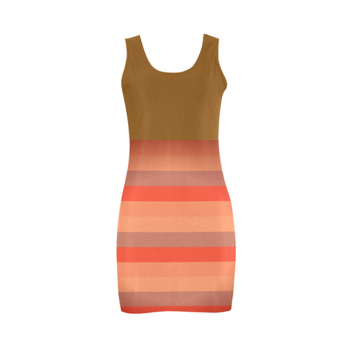 New designers dress available. Brown and 60s stripes edition in vibrant colors. Shop latest designer Medea Vest Dress (Model D06)