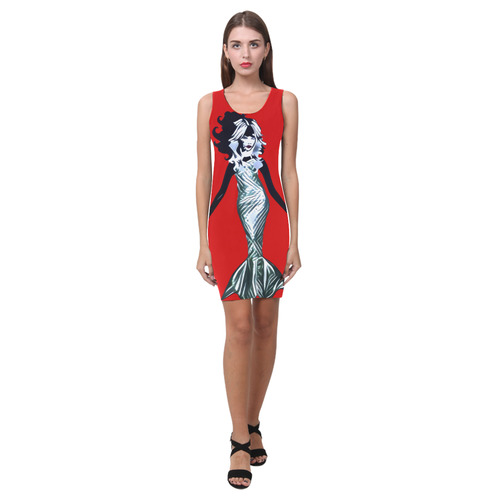 groovy mermaid red Medea Vest Dress (Model D06)