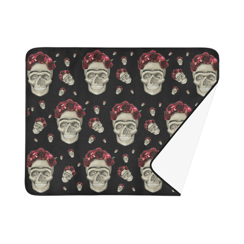 Frida skulls Beach Mat 78"x 60"