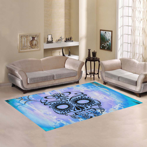 Skull20160404 Area Rug7'x5'