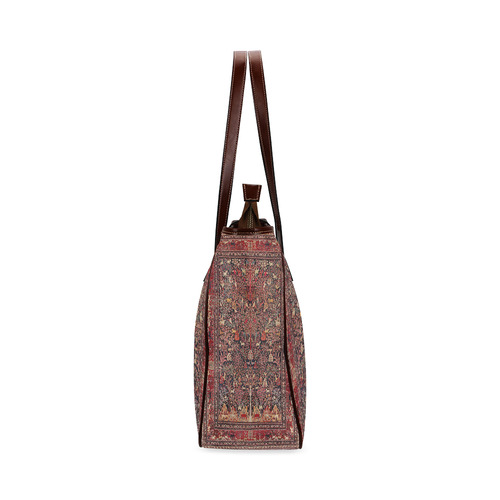 Vintage Persian Nature Animals Floral Rug Classic Tote Bag (Model 1644)