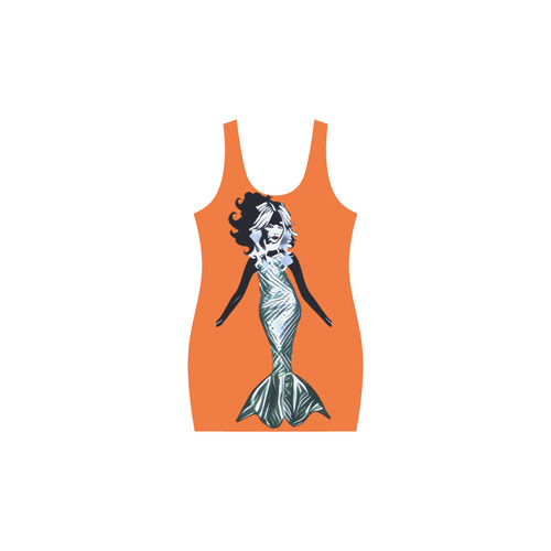 groovy mermaid orange Medea Vest Dress (Model D06)