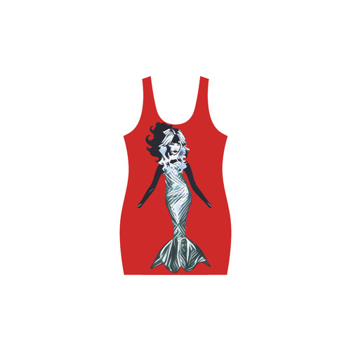 groovy mermaid red Medea Vest Dress (Model D06)