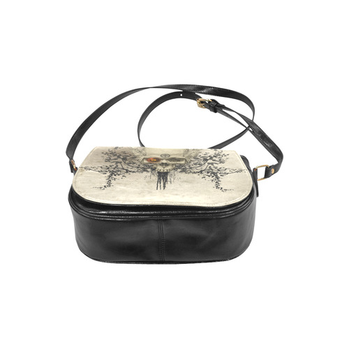 Amazing skull with wings,red eye Classic Saddle Bag/Small (Model 1648)