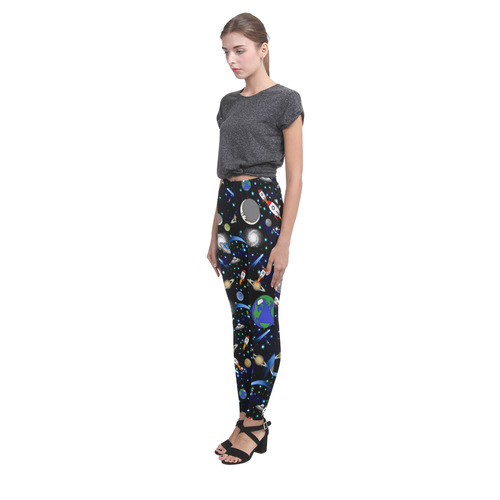 Galaxy Universe - Planets, Stars, Comets, Rockets Cassandra Women's Leggings (Model L01)