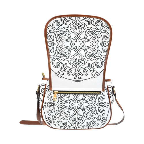 New! Luxury hand-drawn Mandala bag. New artistic bags in our shop. Arrivals for Christmas Saddle Bag/Large (Model 1649)