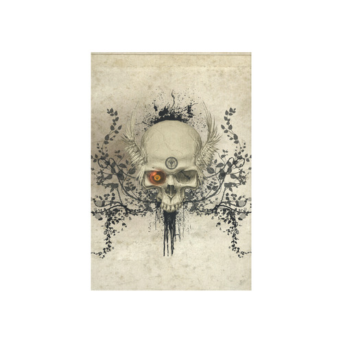 Amazing skull with wings,red eye Cotton Linen Wall Tapestry 40"x 60"