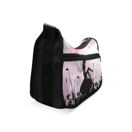 Pink Fairy Silhouette with bubbles Crossbody Bags (Model 1616)