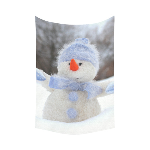 Snowman20161103 Cotton Linen Wall Tapestry 60"x 90"