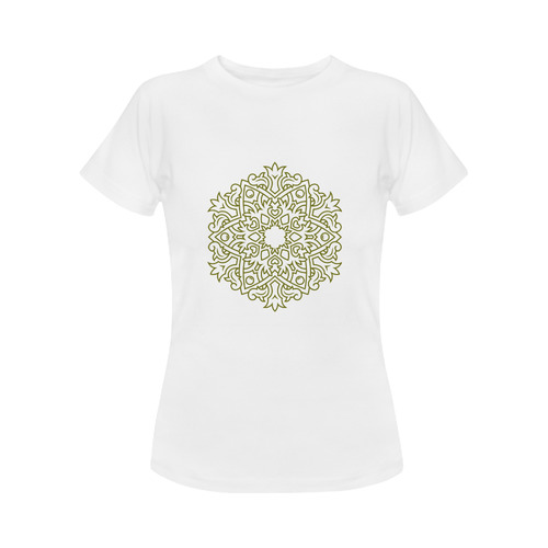 Original designers t-shirt edition with hand-drawn Mandala art. Exclusive vintage fashion 2016 Women's Classic T-Shirt (Model T17）