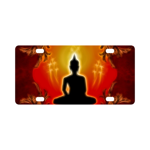 Buddha with light effect Classic License Plate