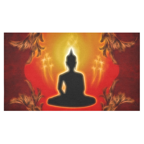 Buddha with light effect Cotton Linen Tablecloth 60"x 104"