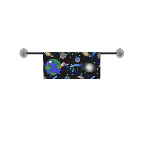 Galaxy Universe - Planets, Stars, Comets, Rockets Square Towel 13“x13”