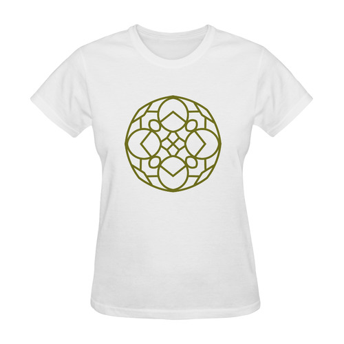 New arrival in Shop : designers original vintage t-shirt with handdrawn Mandala art 2016 collection Sunny Women's T-shirt (Model T05)