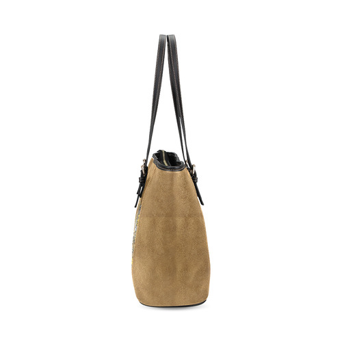 I' A time keeper Leather Tote Bag/Large (Model 1640)