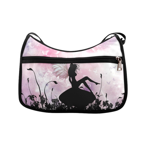 Pink Fairy Silhouette with bubbles Crossbody Bags (Model 1616)