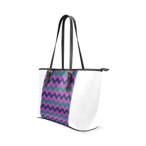 X-tra vagant! New designers bag collection with Original zig-zag stripes. Vintage edition 2016 Leather Tote Bag/Small (Model 1640)
