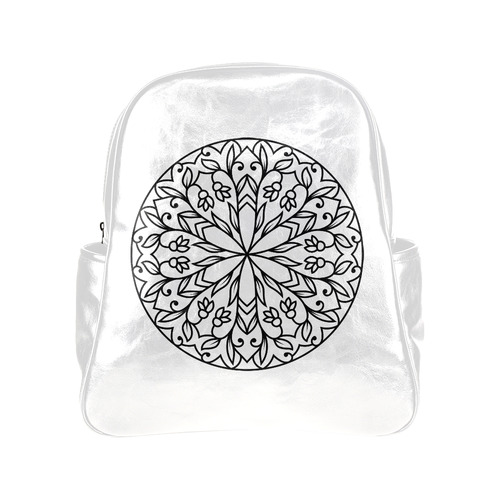 Elegant fashion collection : White and black original Mandala Art fashion 2016 available in Shop Multi-Pockets Backpack (Model 1636)