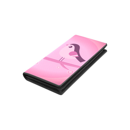 New! Vintage arrival in designers shop with 2 love birds. New edition in pink. Designers fashion 201 Women's Leather Wallet (Model 1611)
