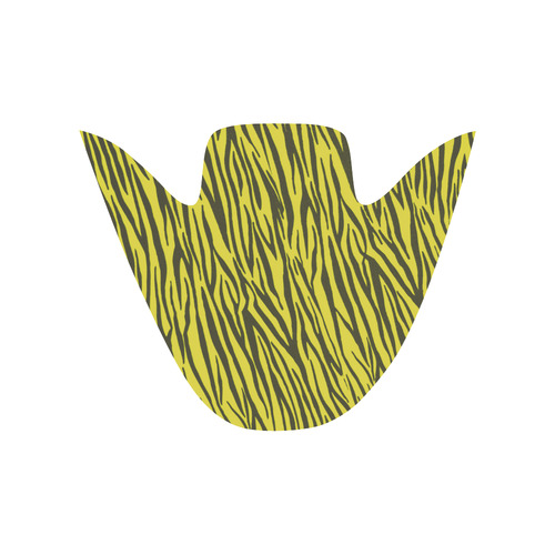 Yellow Zebra Stripes Fur Slip-on Canvas Shoes for Men/Large Size (Model 019)