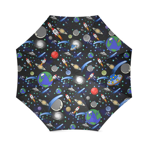Galaxy Universe - Planets, Stars, Comets, Rockets Foldable Umbrella (Model U01)