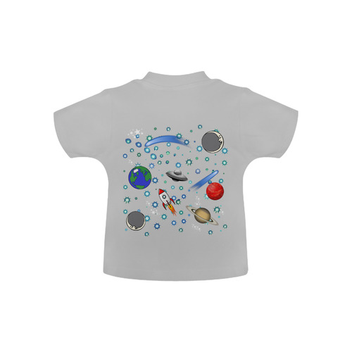 Galaxy Universe - Planets, Stars, Comets, Rockets Baby Classic T-Shirt (Model T30)