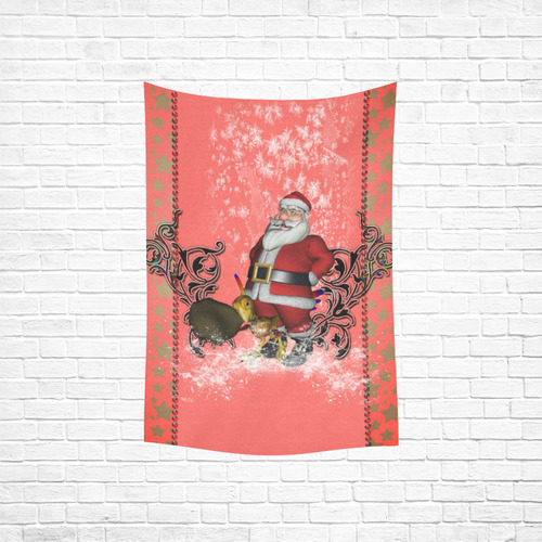 Santa claus with helper, phoenix Cotton Linen Wall Tapestry 40"x 60"