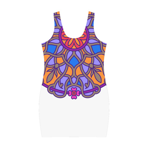 New in atelier! Luxury designers fashion : hand-drawn with mandala art Medea Vest Dress (Model D06)