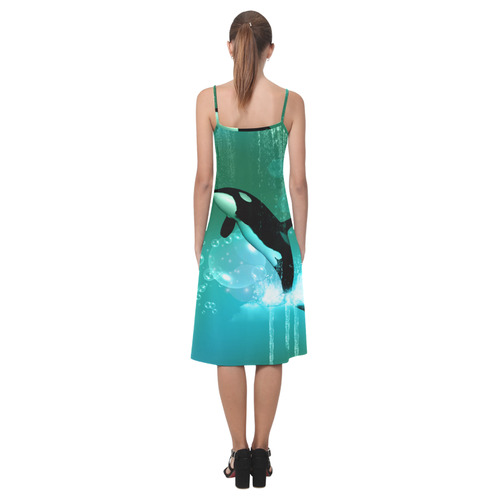 Orca with bubbles Alcestis Slip Dress (Model D05)